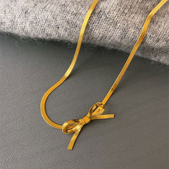 Metal Bow Choker Necklace - Boogzel Clothing