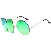 NO shaped sunglasses boogzel clothing
