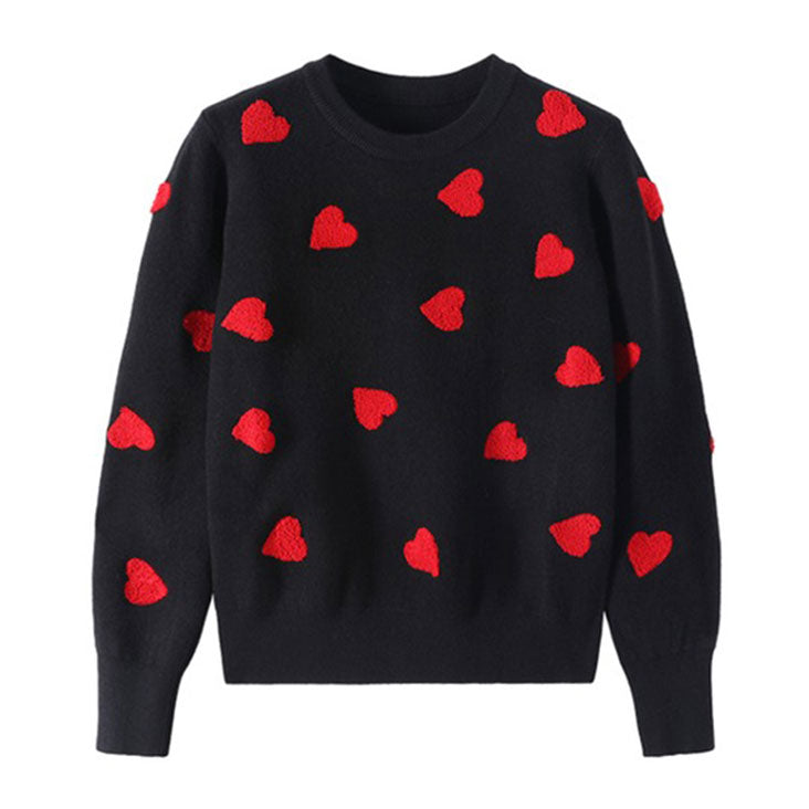 Vintage Red Hearts Sweater boogzel clothing
