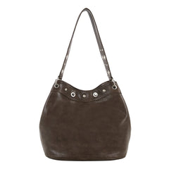 Grommet-Stud-Brown-Shoulder-Bag-for-school