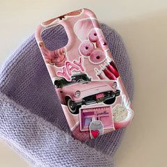 pink aesthetic iphone case boogzel apparel
