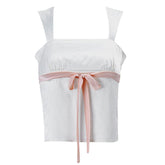 pink bow satin top boogzel apparel