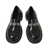 rhinestone heart loafers boogzel apparel