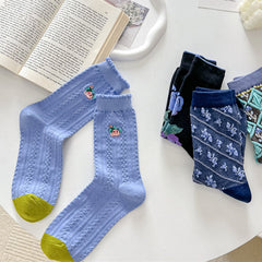 flower embroidery socks boogzel apparel