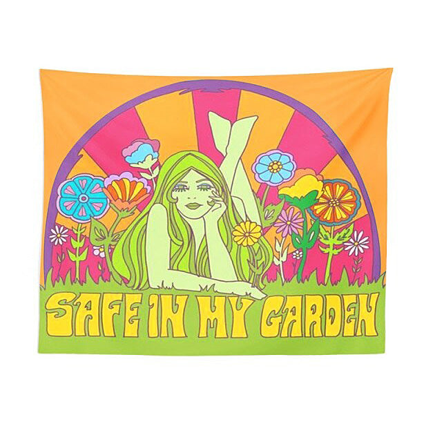 Safe In My Garden Wall Tapestry boogzel apparel