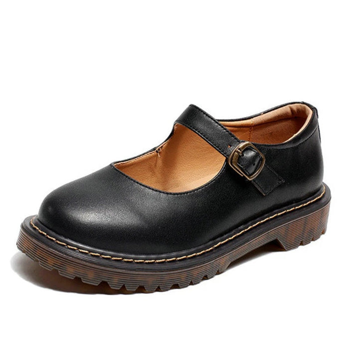 school aesthetic buckle shoes boogzel apparel