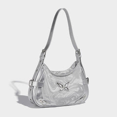 Silver Butterfly Shoulder Bag - Boogzel Clothing