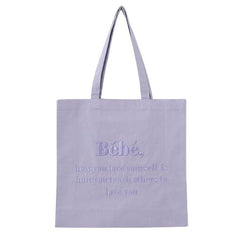 Bébé Embroidery Aesthetic Tote Bag boogzel apparel