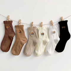 sunflower frilly socks boogzel apparel