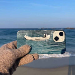 swimming bear iphone case boogzel apparel