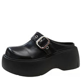 Bad Manners Chunky Platform Mules - Boogzel Clothing