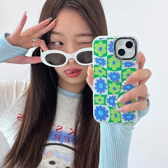 flower checkered iphone case boogzel apparel