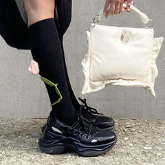 tulip black knee socks boogzel apparel
