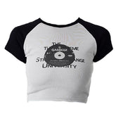 vinyl print crop top boogzel apparel