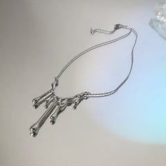 water drop aesthetic necklace boogzel apparel