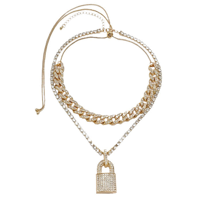 2000s rhinestone necklace boogzel apparel