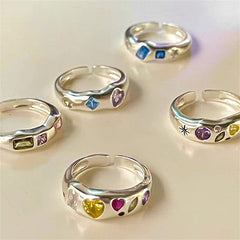y2k rhinestone gem ring boogzel apparel