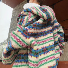 Zip-UppatternfleeceJacket