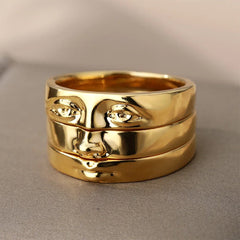 abstract face ring boogzel clothing