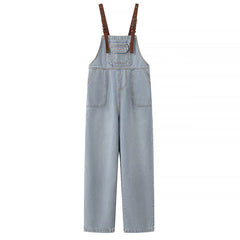 aesthetic blue denim overalls boogzel clothing