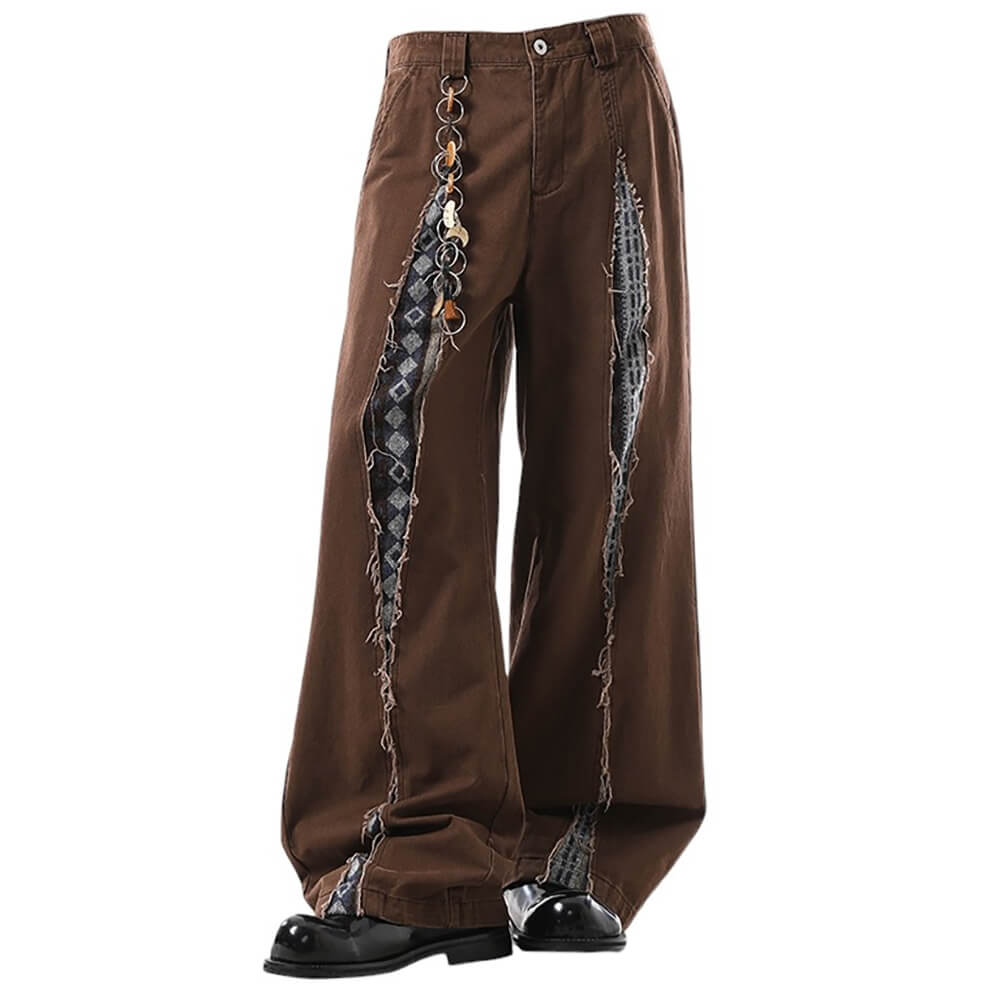 aesthetic brown baggy pants boogzel clothing