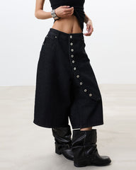 aesthetic high waist button shorts boogzel clothing