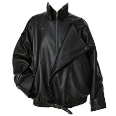 aesthetic oversized leather bomber jacket boogzel clothing
