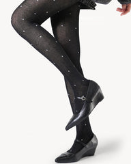 aesthetic polka dot knit tights boogzel clothing
