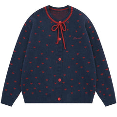 aesthetic heart pattern cardigan boogzel clothing
