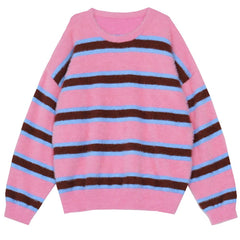 aesthetic striped knit sweater boogzel clothing