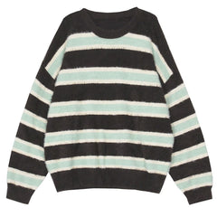 aesthetic striped knit sweater boogzel clothing