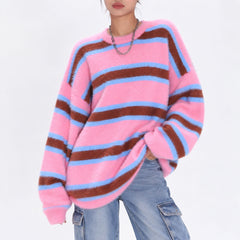 aesthetic striped knit sweater boogzel clothing