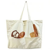 aesthetic bread print tote bag boogzel clothing