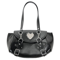 aesthetic grunge spiked heart plaid bag boogzel clothing