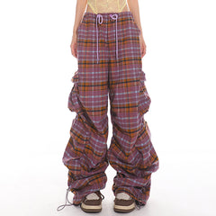aesthetic plaid cargo pants boogzel clothing