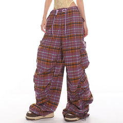 aesthetic plaid cargo pants boogzel clothing