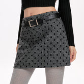 aesthetic polka dot mini skirt boogzel clothing
