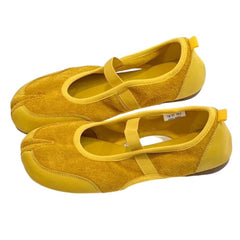 yellow tabi ballet flats boogzel clothing