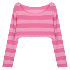 aesthetic striped long sleeve top boogzel clothing