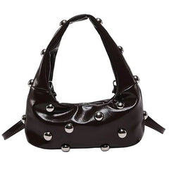 aesthetic studded shoulder bag boogzel clothing