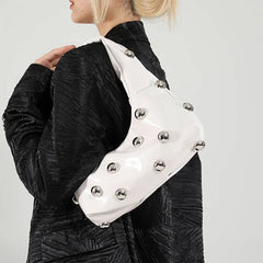 aesthetic studded shoulder bag boogzel clothing