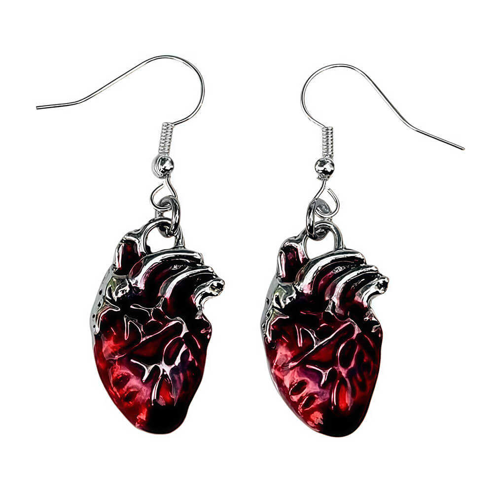 anatomical heart earrings boogzel clothing
