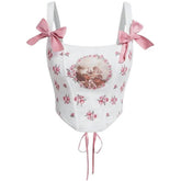 angelcore bow straps corset boogzel clothing