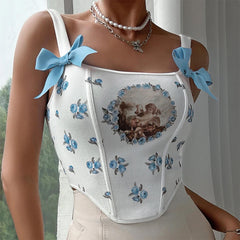 angelcore bow straps corset boogzel clothing