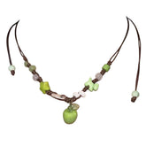 apple beaded necklace boogzel clothing