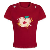 apple embroidered t-shirt boogzel clothing