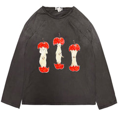 apple core graphic long sleeve tee boogzel clothing