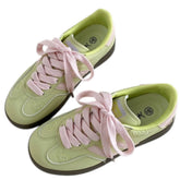 apple on toe green sneakers boogzel clothing