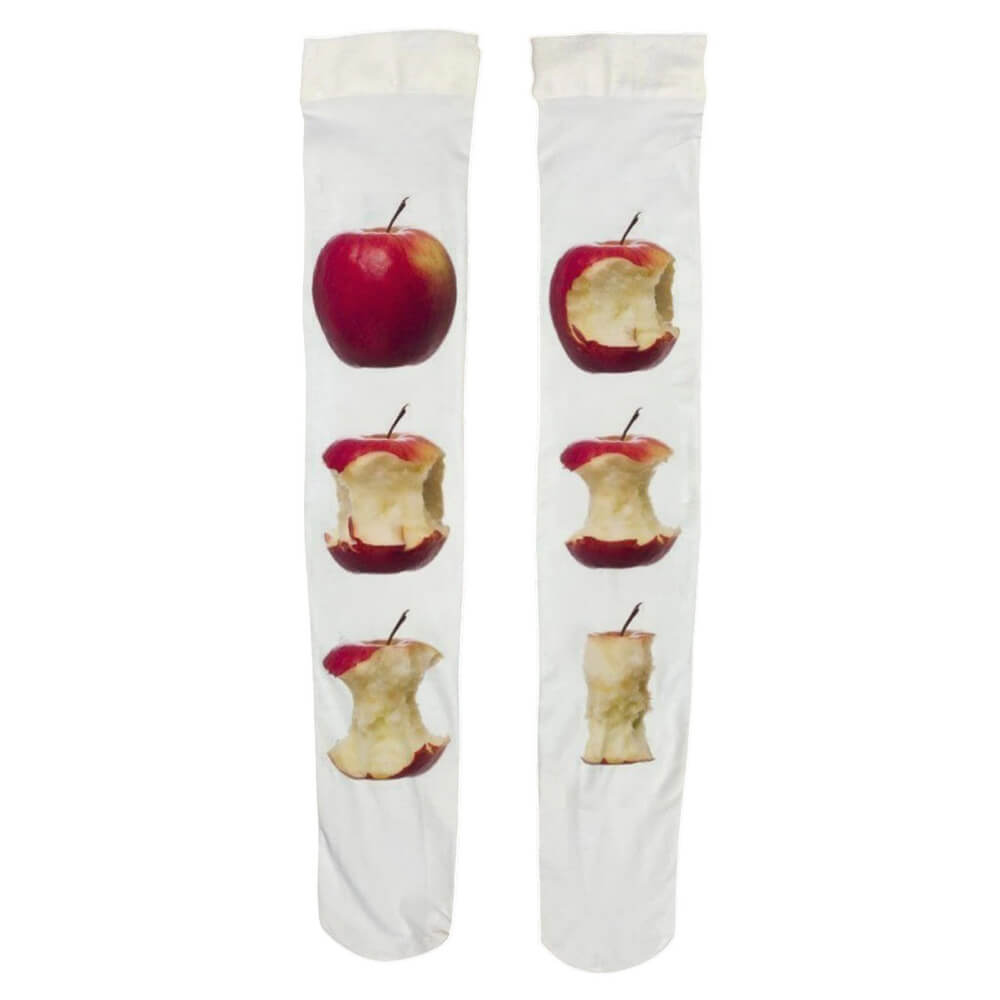 apple print knee high socks boogzel clothing