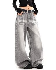 ash grey faded wide leg jeans boogzel clothing